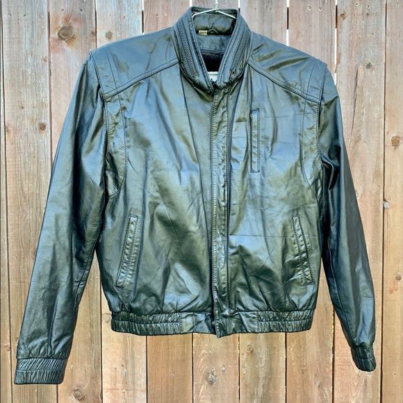 Vintage 70s Wilson’s Leather Bomber Jacket Size 42 - Picture 3 of 8